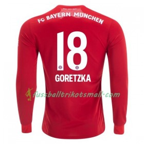 Fußballtrikots FC Bayern München Leon Goretzka 18 2019-2020 Langarm Heimtrikotsatz kaufen